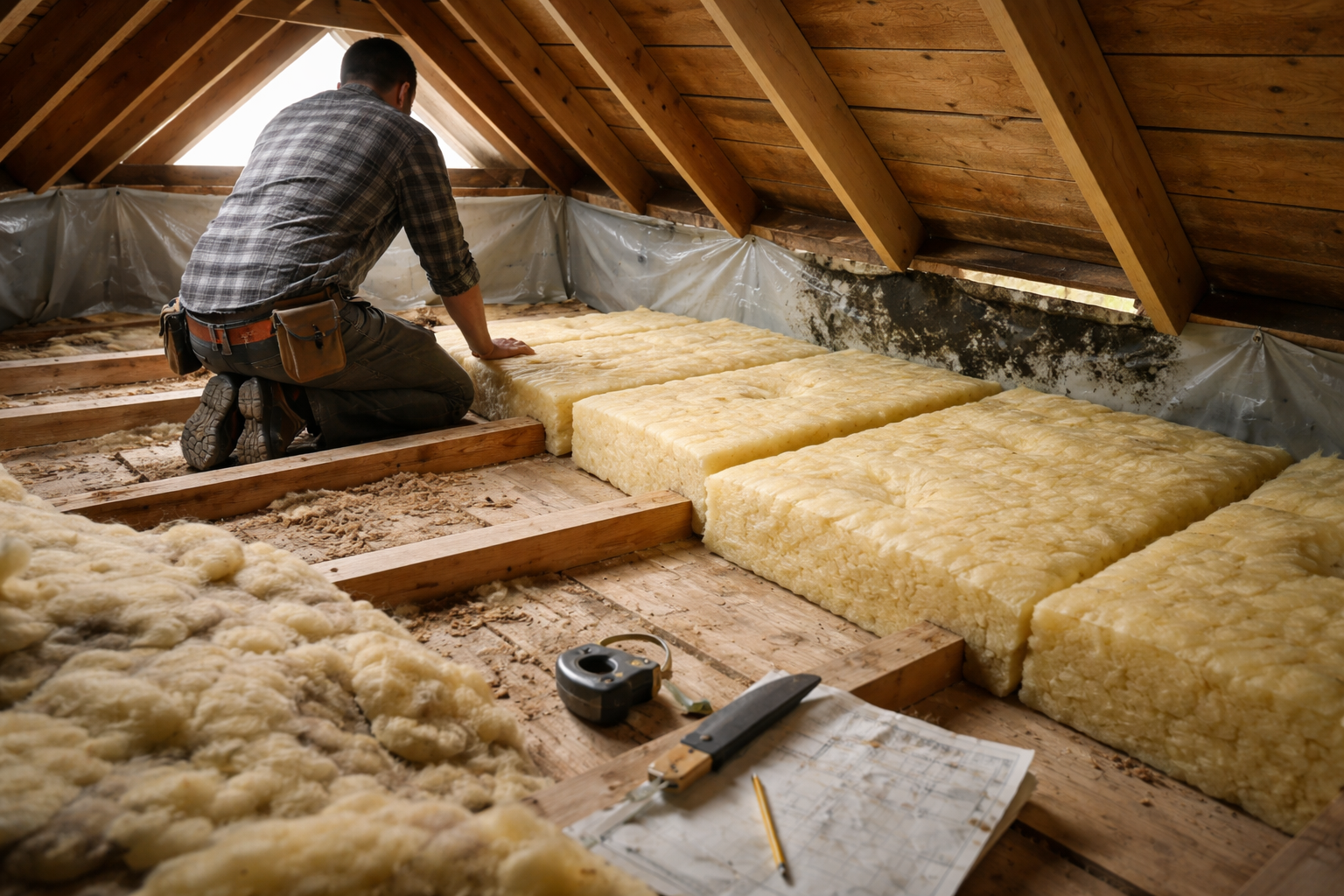 Loft vs vægge – sådan efterisolerer du uden skimmelrod